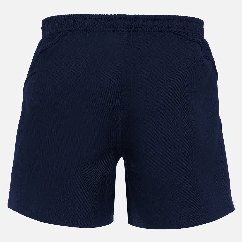 Navy blue shorts on a white background